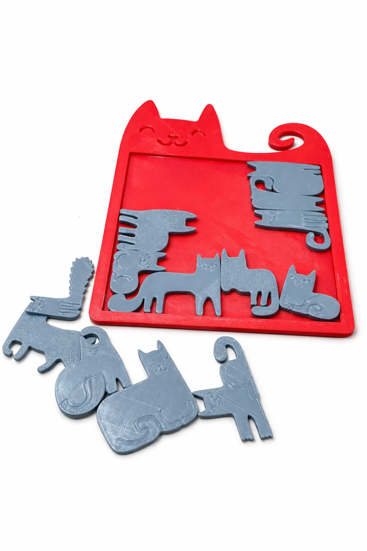 13 Cat Arrange in a Box Puzzle | Cat Shape Brain Teaser Game