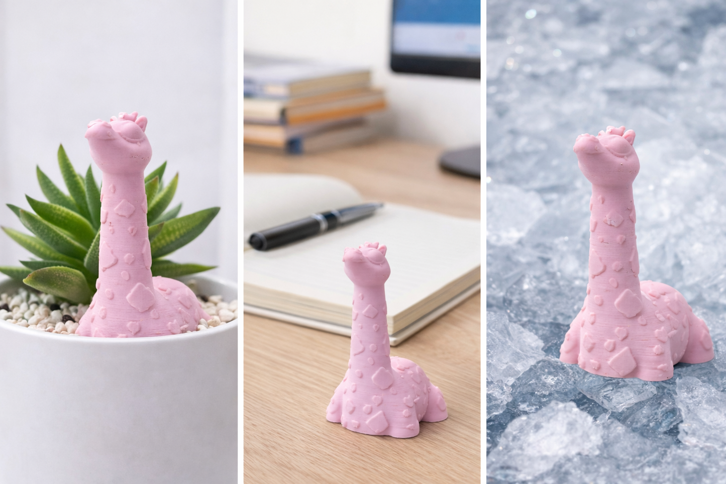 Cute Pink Giraffe Toy – 3D Printed Mini Animal Figurine