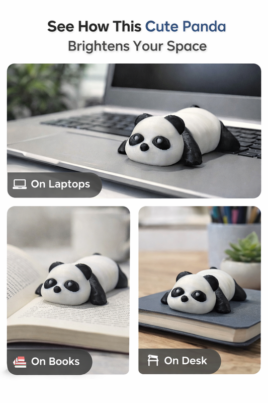 Cute Panda Miniature | 3D Printed Panda Desk Decor & Gift
