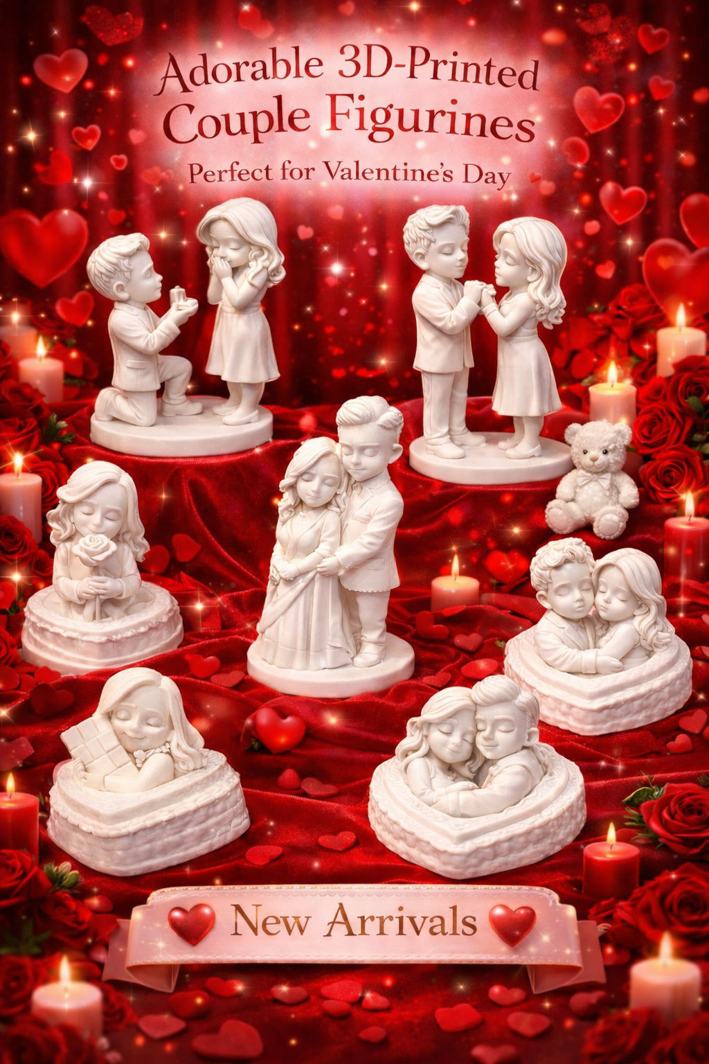 Adorable 3D-Printed Couple Figurines – Made to Celebrate Your Story