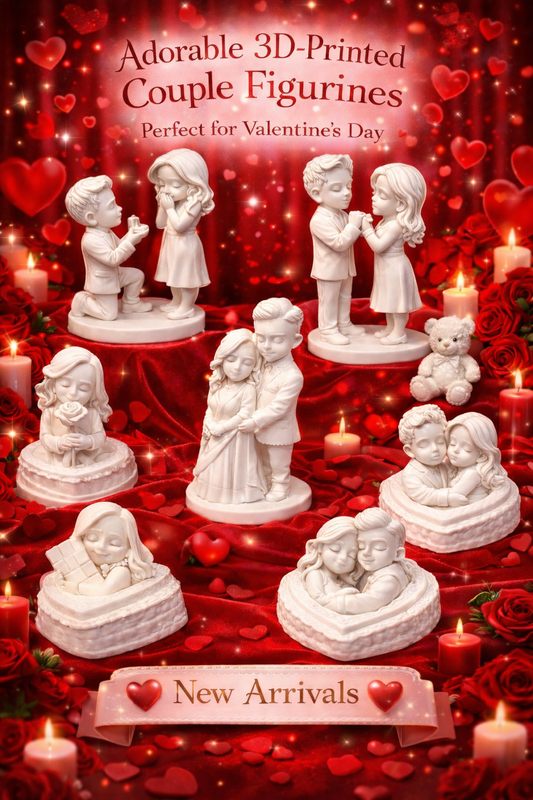Adorable 3D-Printed Couple Figurines – Made to Celebrate Your Story