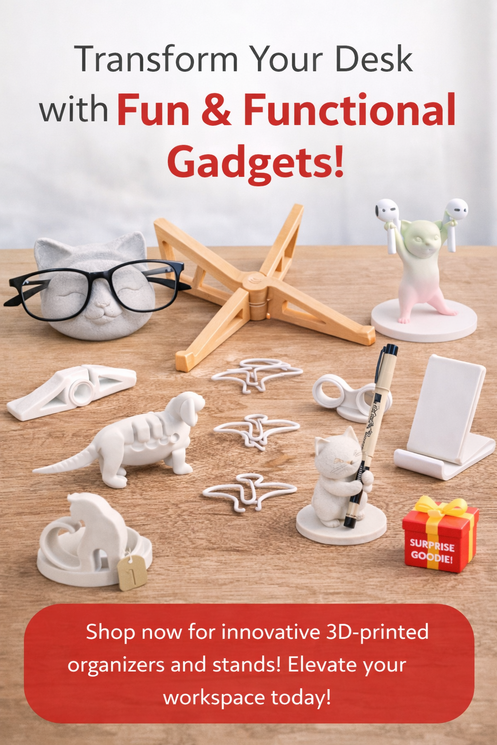 Premium Office Desk Essentials Pack (10 Items + Surprise Goodie)