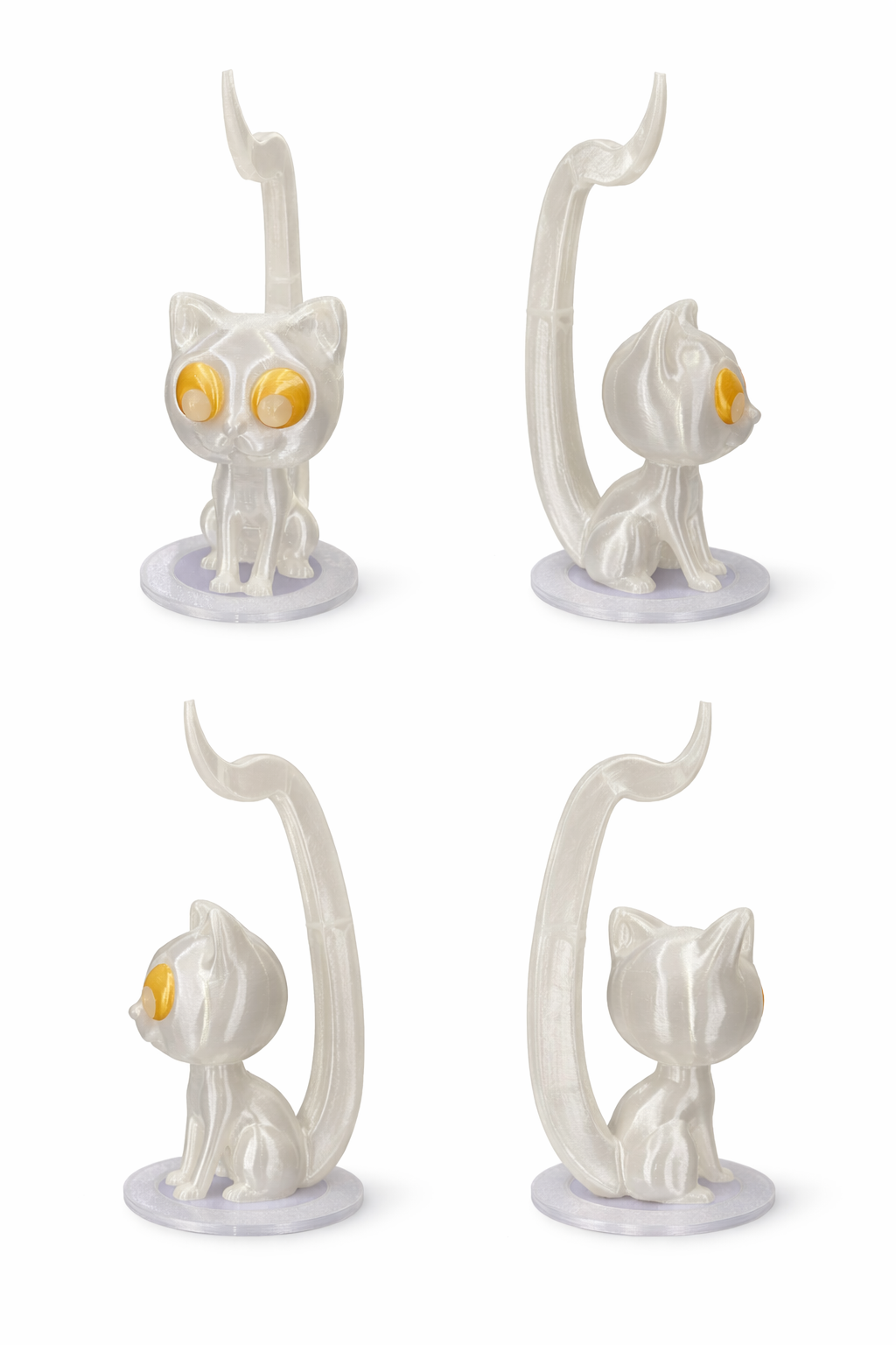 3D Printed Cat Headphone Holder | Aesthetic Desk Headset Stand | Premium Office & Gaming Desk Organizer