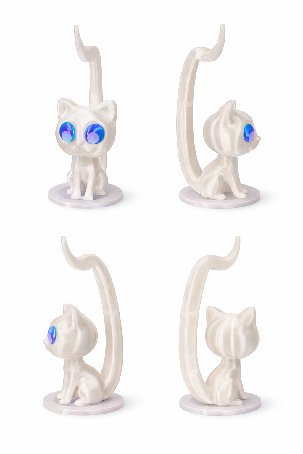 3D Printed Cat Headphone Holder | Aesthetic Desk Headset Stand | Premium Office & Gaming Desk Organizer