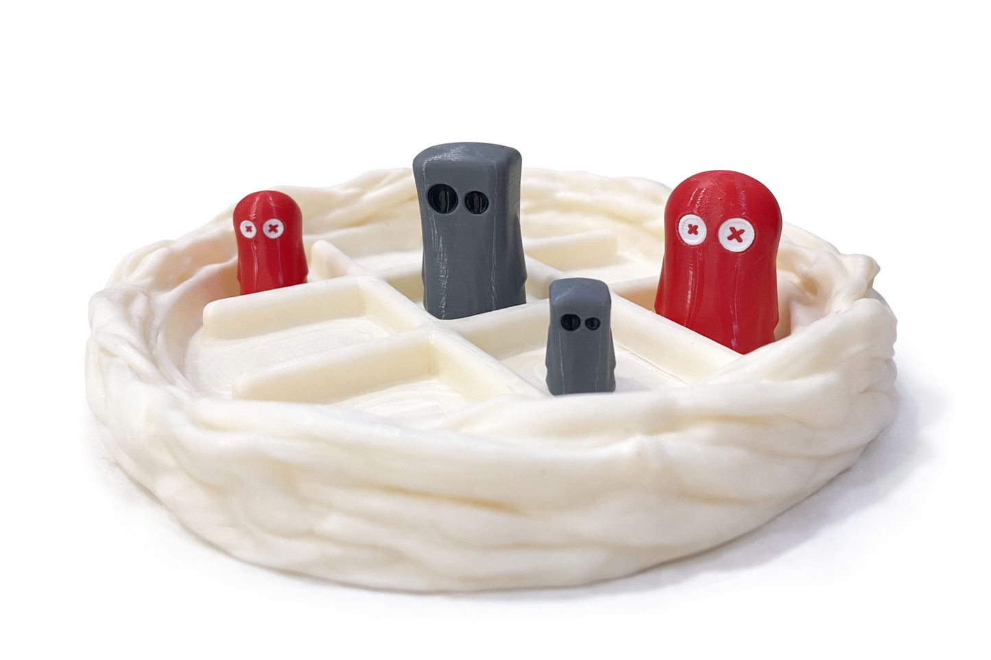 Pac-Man Tic-Tac-Toe Personalized 3D Printed Game | Retro Arcade Board Game