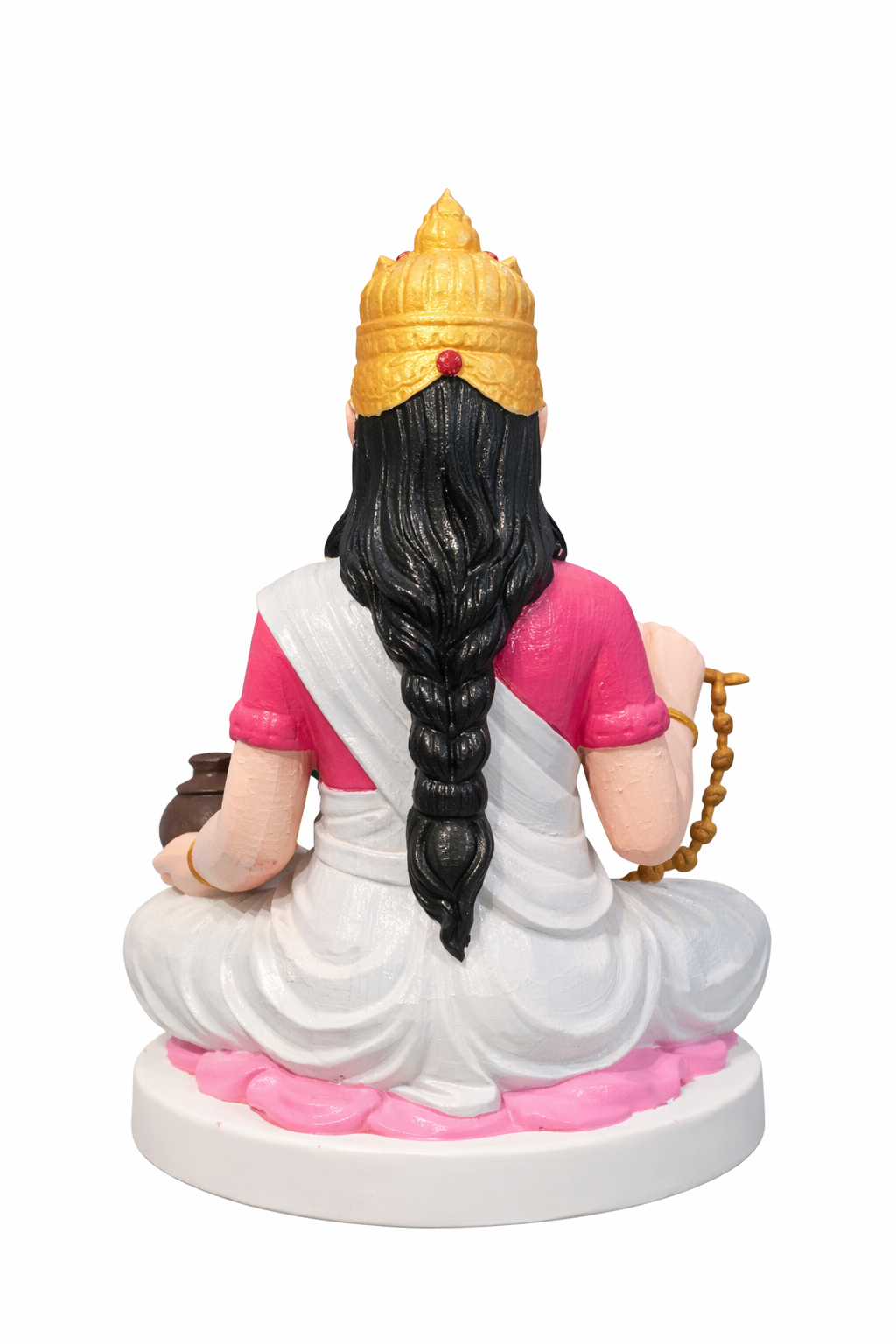 Brahmacharini Mata Idol – Goddess of Devotion & Tapasya | Hand-Painted Divine Murti for Home Mandir & Navratri