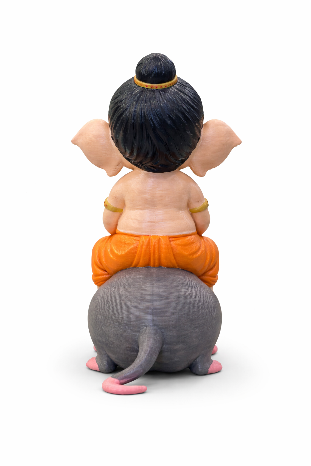Cute Ganesha Idol on Rat (Mushak) – 3D Printed Ganpati Murti for Home, Office & Gifting