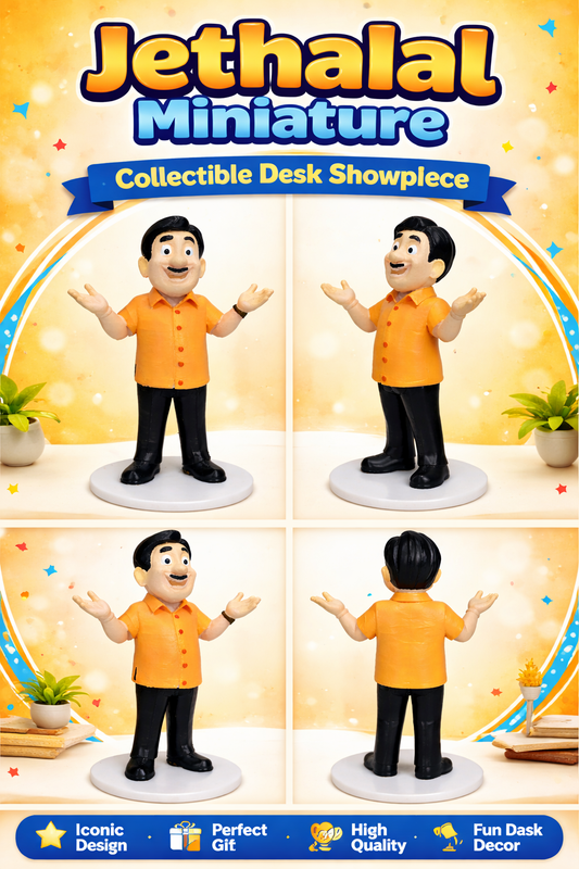 Jethalal Miniature Showpiece | Funny Desk Decor for Office & Home