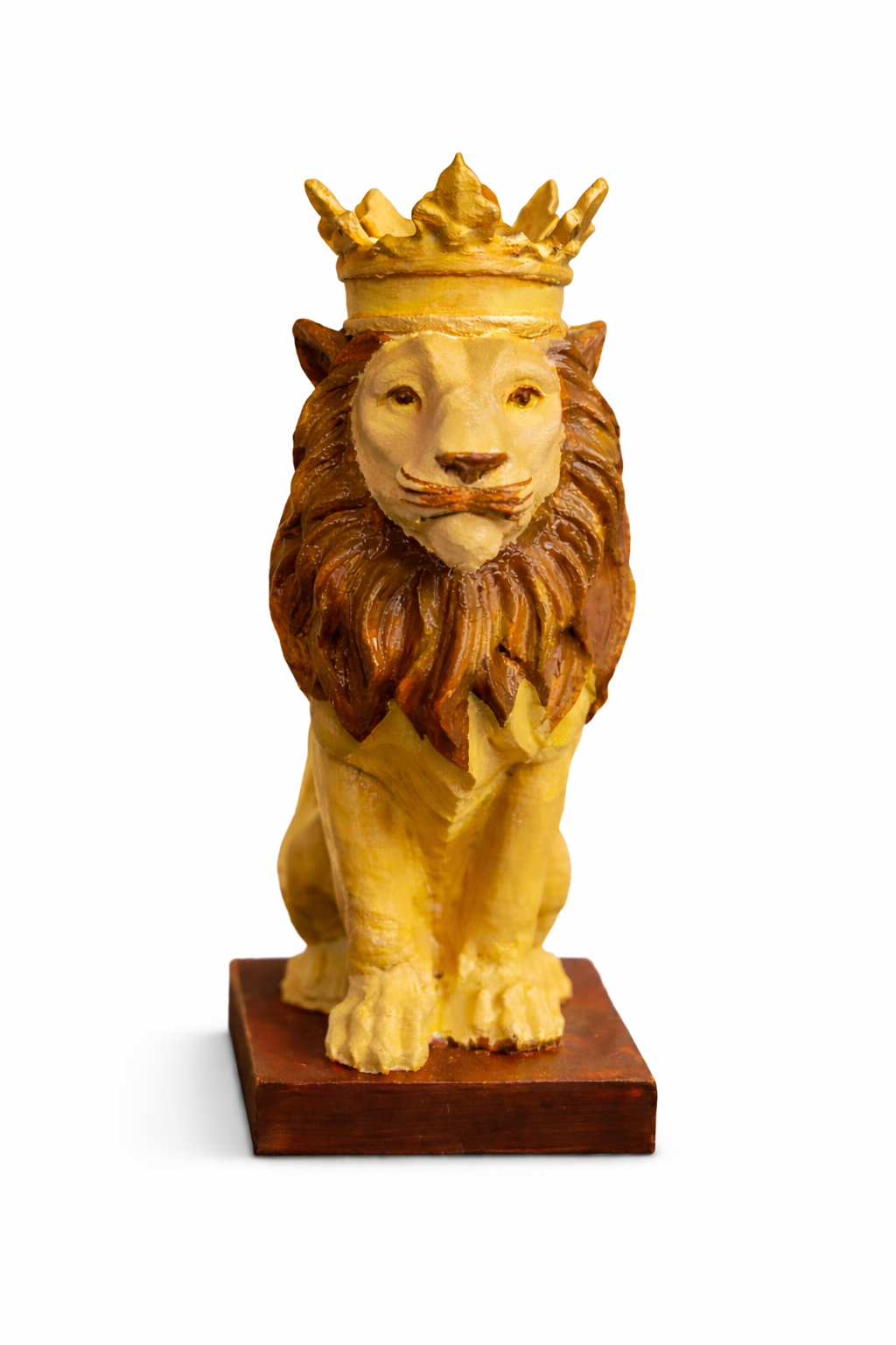 Lion King Miniature – Royal Crowned Lion Decorative Figurine