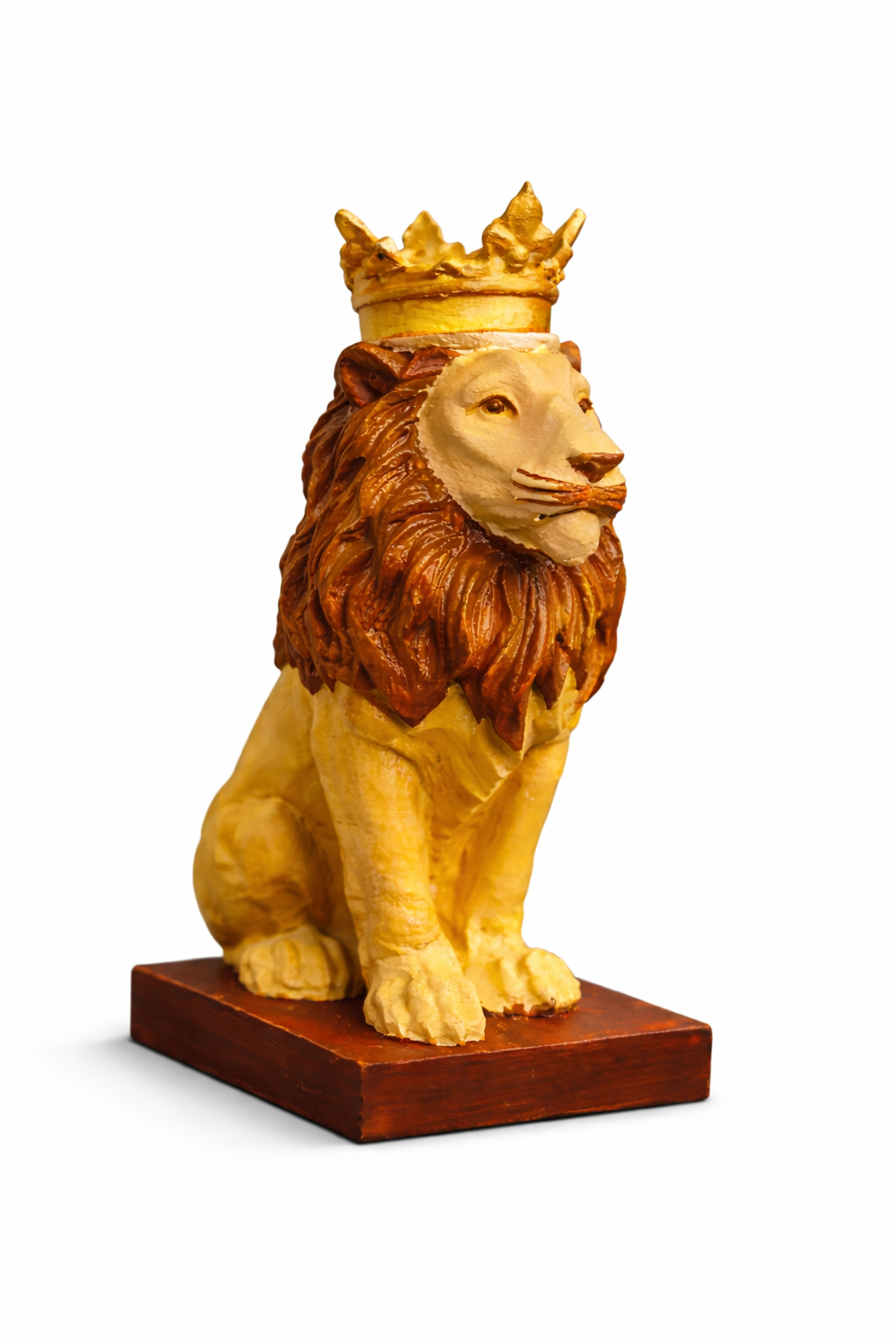 Lion King Miniature – Royal Crowned Lion Decorative Figurine