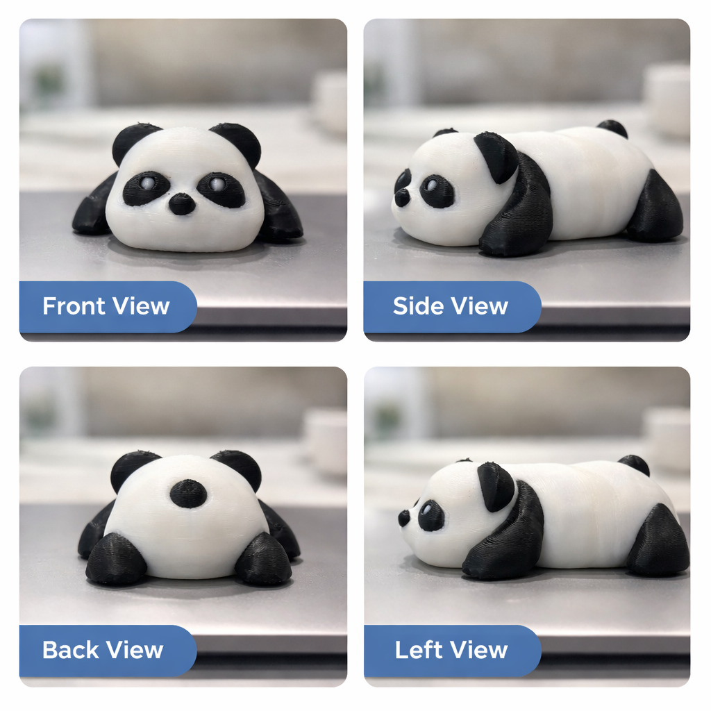 Cute Panda Miniature | 3D Printed Panda Desk Decor & Gift