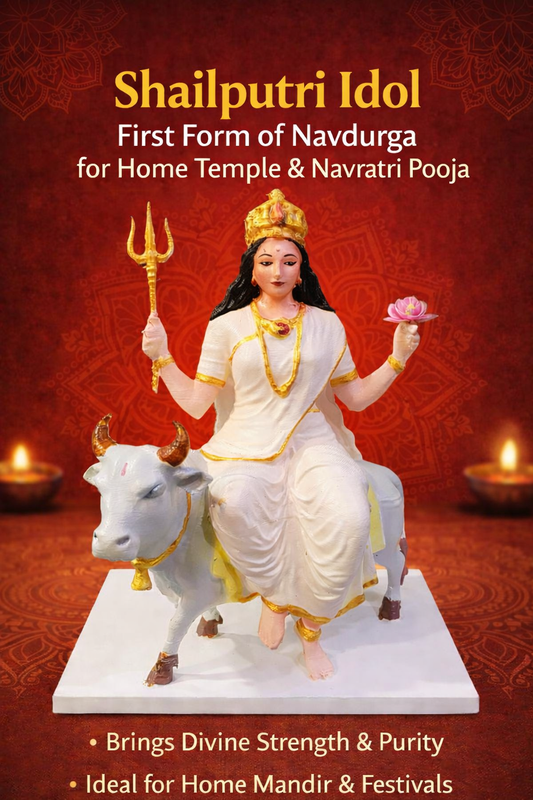 Shailputri Idol – First Form of Navdurga for Home Temple & Navratri Pooja