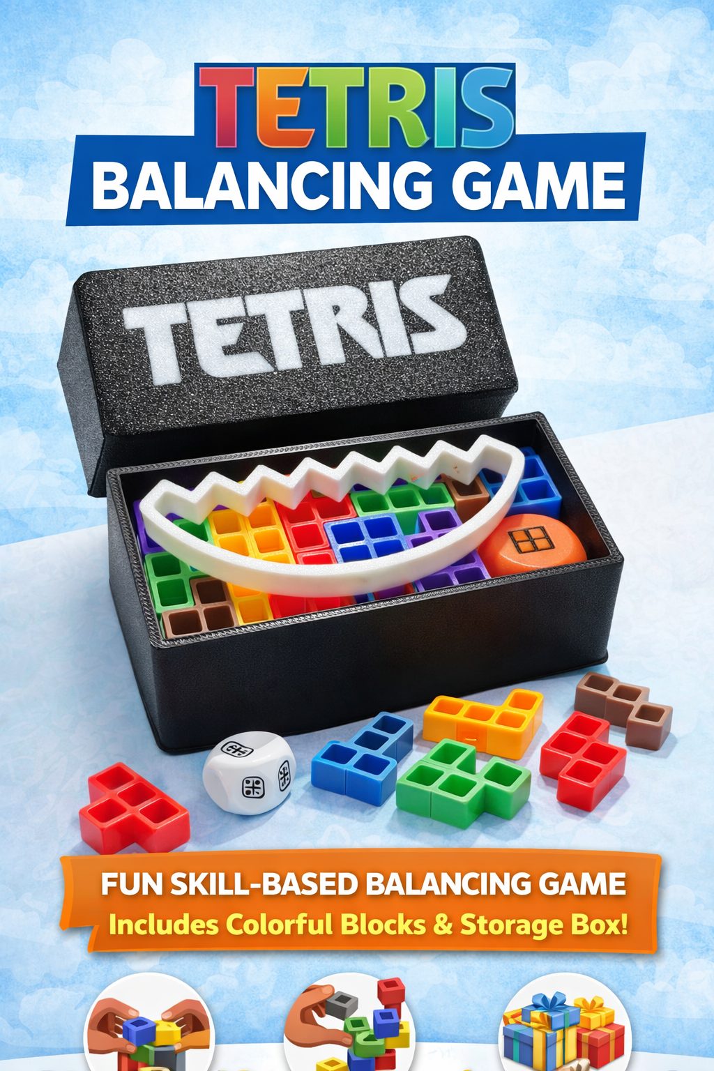 Tetris Balancing Game – Fun Skill-Based Stacking & Balance Game